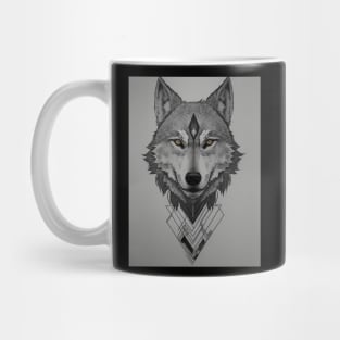 Wolfie Geometric Tatoo Mug